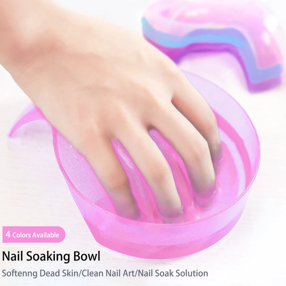 1 قطعة مانيكير تمرغ السلطانية لإزالة هلام البولندية إصبع سبا مسمار نقع السلطانية مسحوق طلاء الأظافر إزالة صينية صالون الأظافر نقع القوس