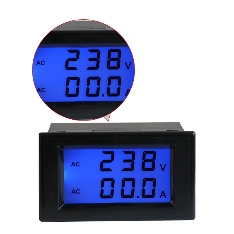D85-2042A Digital AC Voltage Meter 80~300V 200~450V Voltmeter Ammeter Current Amps Volt Meter LCD Panel Monitor 100A 200A