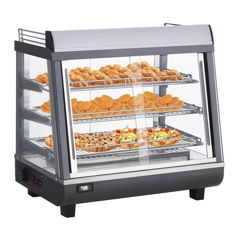 Insulation cabinet Desktop small display cabinet Commercial deli egg tart burger fried chicken fries thermostat