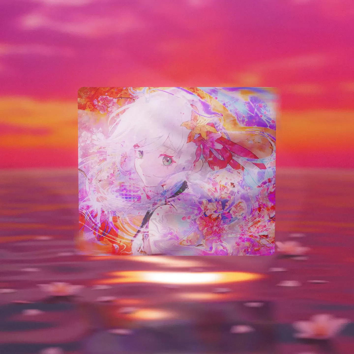 PANPAD Hachiware Hanabi  e-sports FPS tempered glass mouse pad 4.0 Coating Optimization (copy)