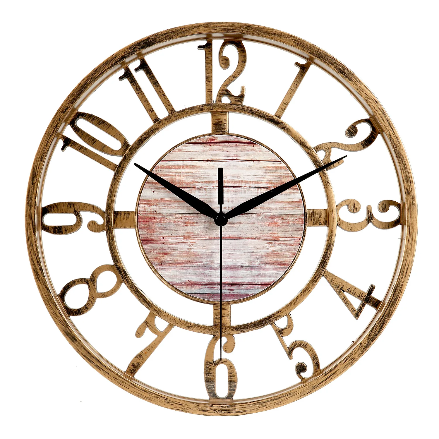 Decorative Battery Operated Clock Vintage Style Non-Ticking Clock 11in Battery Operated Clock Easy-to-Read for dial Home