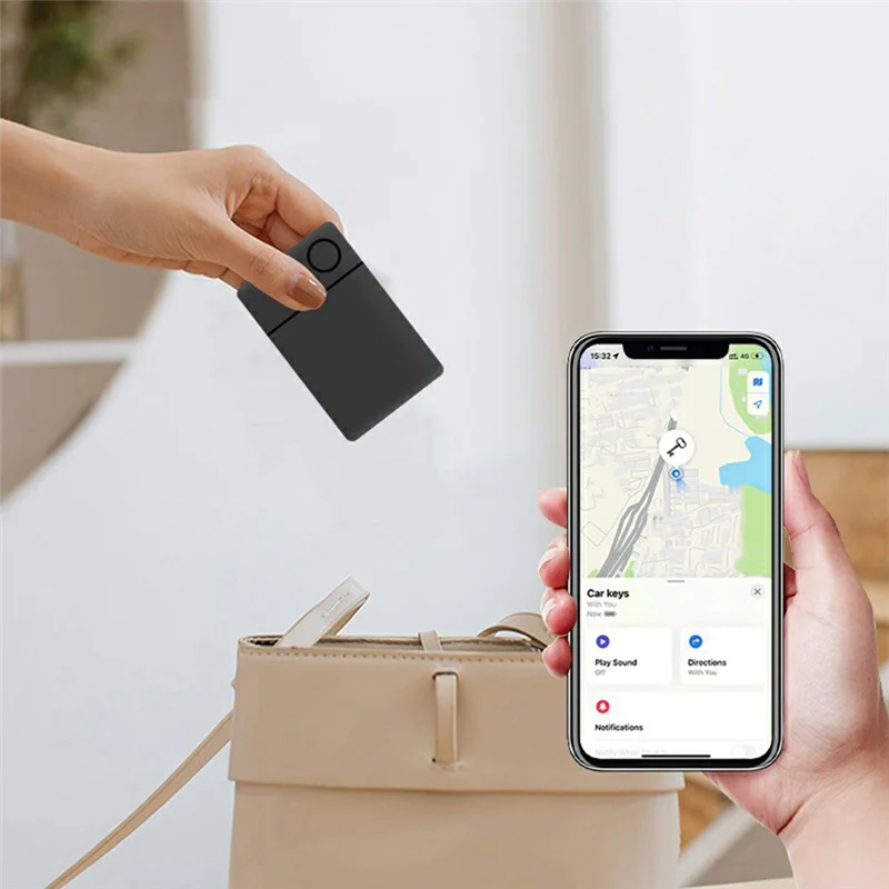 Localizzatore Icard wireless per Trova la mia app Bluetooth controllato a livello globale che traccia Smart Tag Droppshipping Localizzatore di documenti A