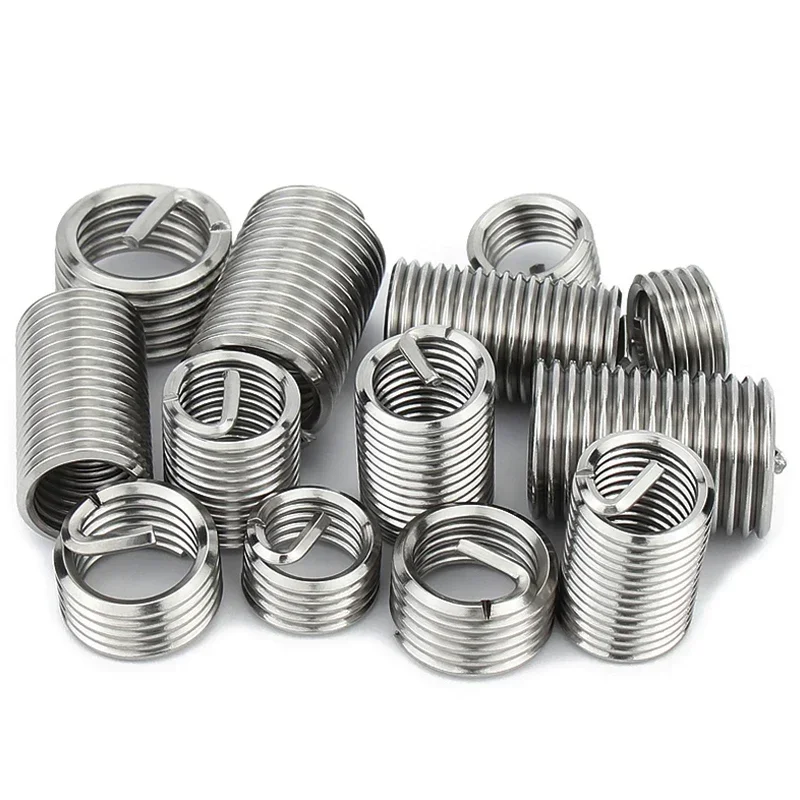 M1.6 M2 M3 M4 M5 M6~M24 Thread Insert 304 Stainless Steel Screw Tooth Sleeve Wire Thread Repair Protective Coiled Helical Sleeve