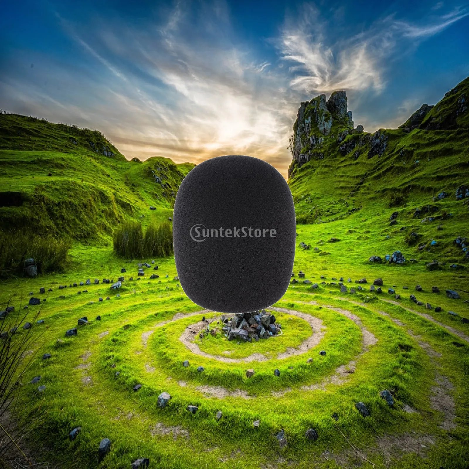 Lightweight Foam Microphone Cover Sponge Shield Wind Noise Filter for Condenser Mic Recording Equipment Voice