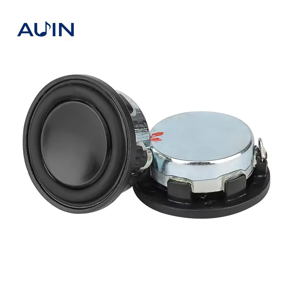 AUIN 2 pçs/lote Alto-falante de 1 polegada de gama completa 28mm 4/8 Ohm 3W com ímã NdFeB Mini Subwoofer de Som Alto-falante DIY para Caixa de Som Bluetooth