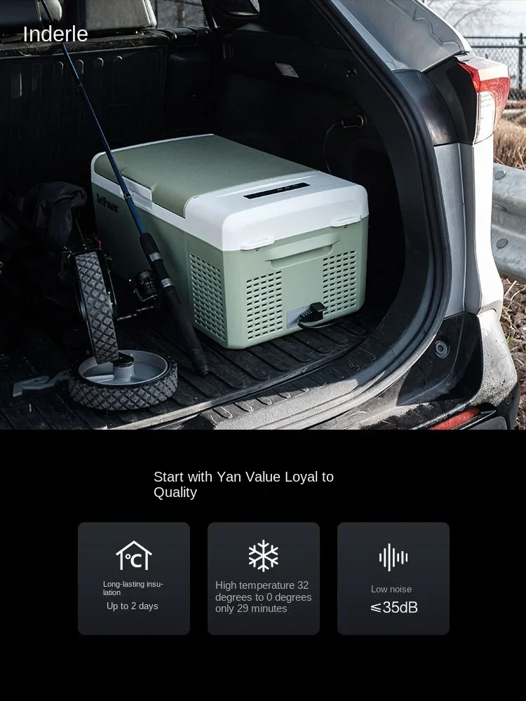 Indelle car refrigerator 20L low noise (less than 35dB) car and home use 12V24V220V-S20