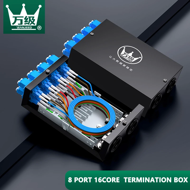 8Port Fiber SC/LC/FC/ST Optic Termination Box Fiber Optic Patch Panel Wall mounted fiber optic terminal box