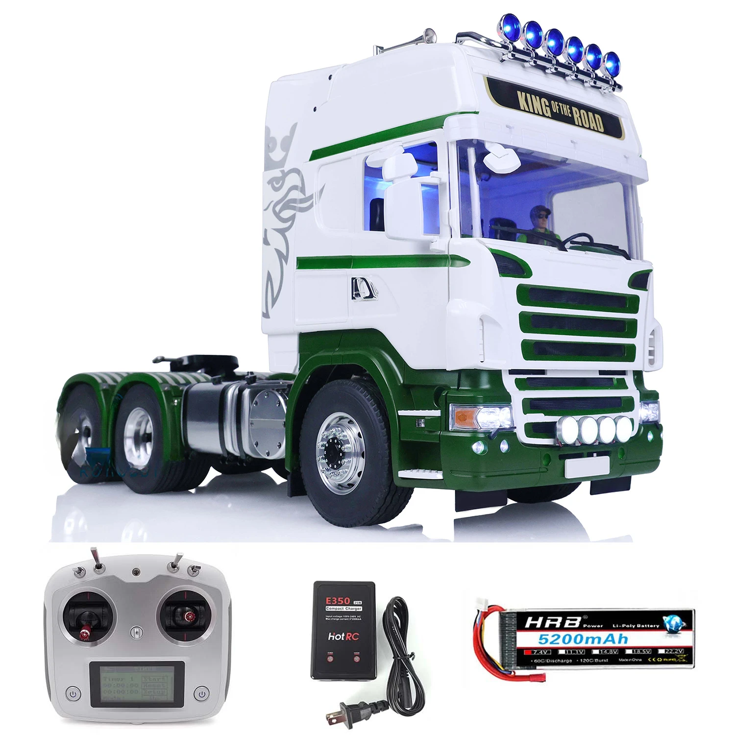 1/14 6X6 RC Tractor Truck RTR Upgraded Assembled Painted W Controller for Toucanhobby Tamiyaya Car Toys for Boy Thzh1486