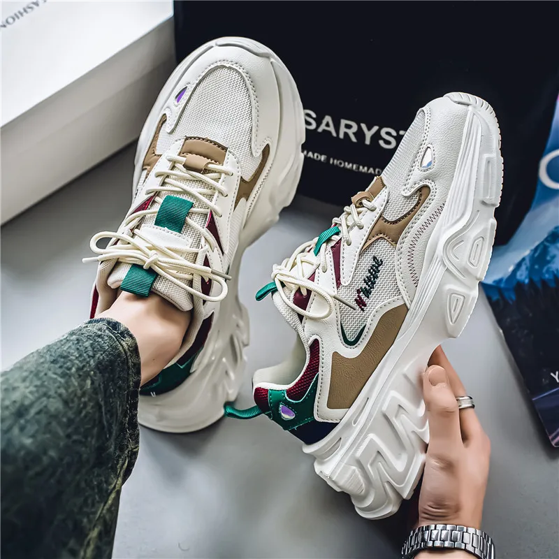 

Men's shoes 2025 new spring and autumn sports shoes, durable and lightweight running shoes, breathable for teenagers, middle sch