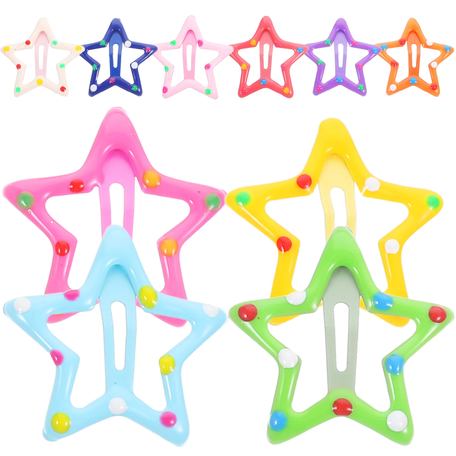 

10 Pcs Hair Pins Girls' Clips Bangs Barrettes for Toddler Hairpin 3x3x02cm Star Baby Accessories Small Kids Child