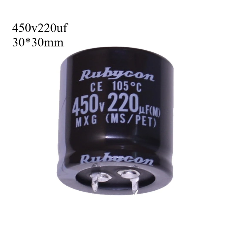 220uF 450V Aluminum Electrolytic Capacitor 30x30mm 105C High Voltage High Ripple Long Life For Power Supply Amplifier Inverter