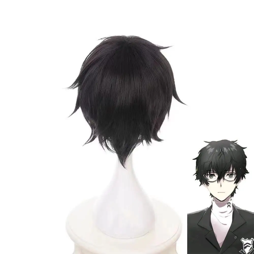 Peluca de Cosplay de Ren Amamiya Joker de Persona 5 con Cuero Cabelludo Realista, Resistente al Calor, Sintética, para Cosplay de Anime