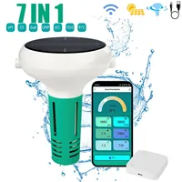 7 in 1 Tuya Zigbee Swimming Pool Water Quality Tester PH ORP EC TDS Salinity Temperature CL Test Analyzer Solar Powered