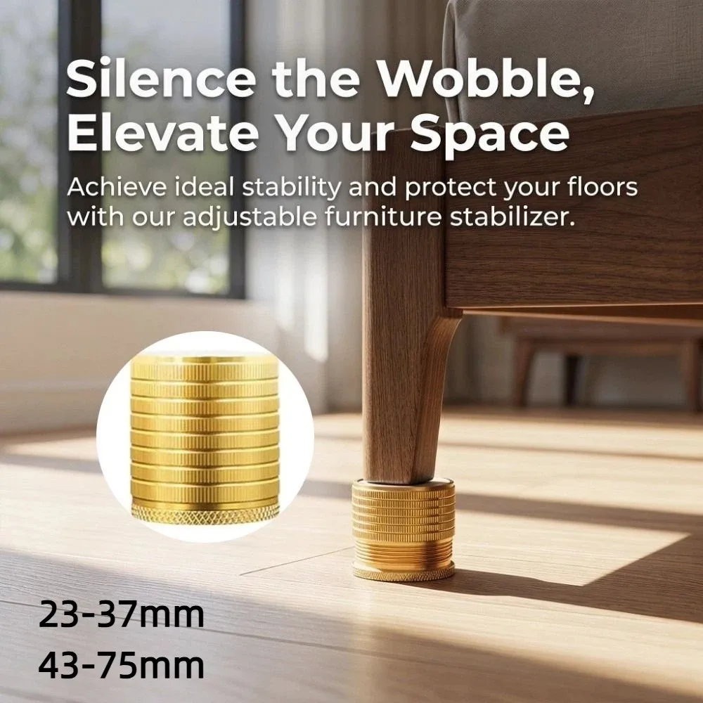 

Adjustable Height Furniture Leg Booster Pad Leveling Non-Slip Height Increaser Risers Sturdy Adjustable Feet Home Furniture