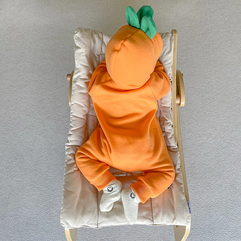 Umorden 6-36M Baby Toddler Carrot Costume Boys Girls Unisex Hooded Jumpsuit Halloween Easter Party Fancy Dress Outfit Zipper view 5