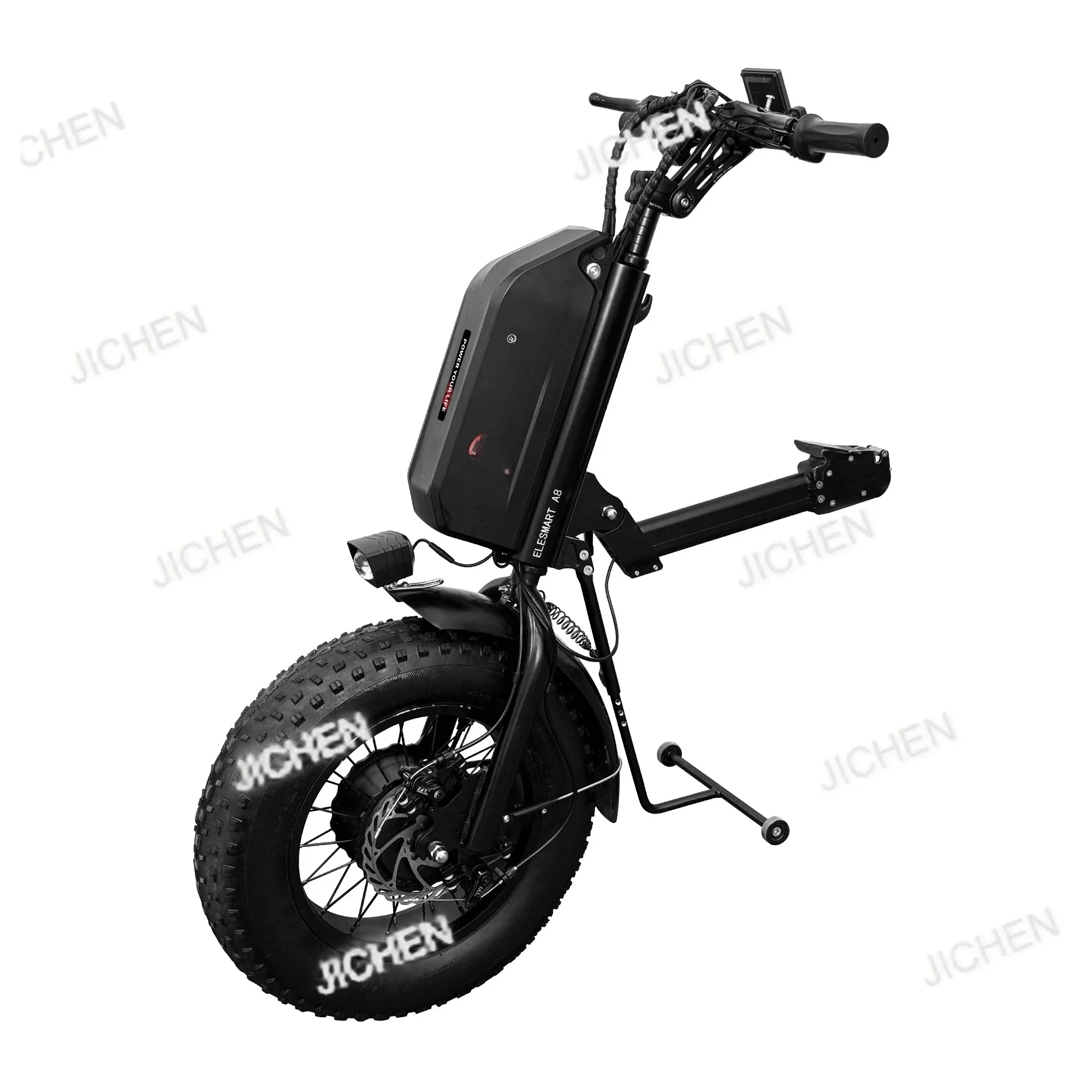 

ZQT Newest Fat Tire 1000W Power Electric Handcycle Wheelchair Attachment