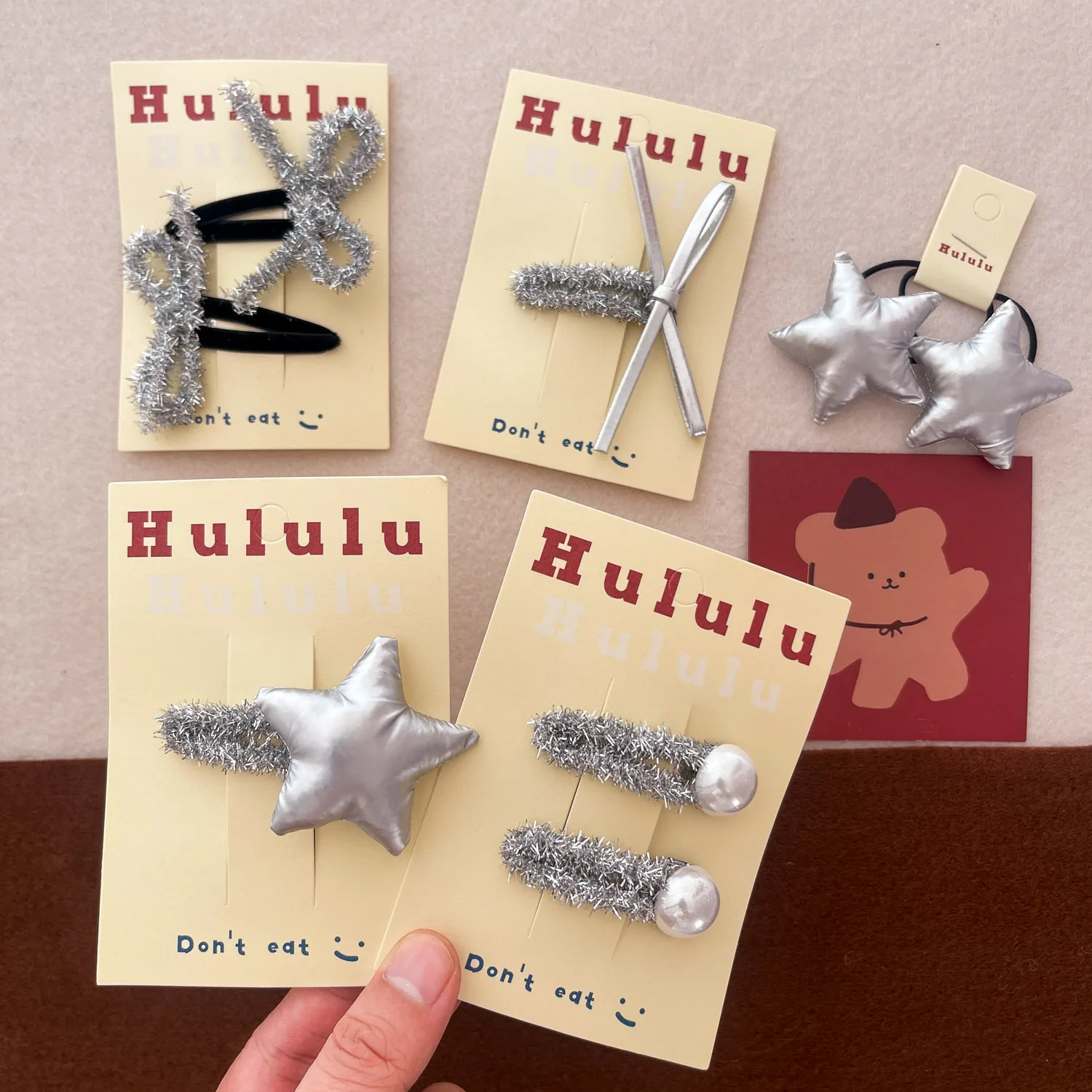

1/2pc New Glitter Silver Color Baby Bowknot Hair Clips Star Hair Pins Kids Pearl Hairpins BB Barrette for Girls Hair Accessories