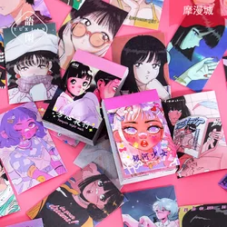 50pcs Cute Kawaii Kpop Girl Aesthetic Stickers Decorative Mobile Scrapbooking Accessories Notebook Junk Journal Laptop Guitar