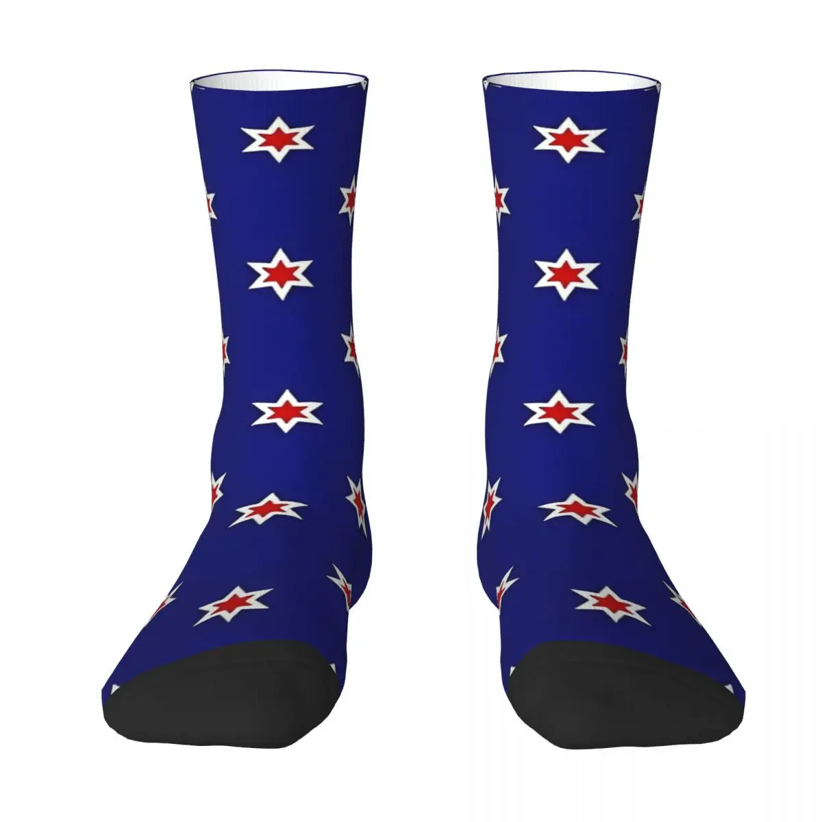 Winter Warm Casual Men's Women's Red White Blue Stars Patriotic Navy Socks America  Vintage Non-slip Yoga Socks