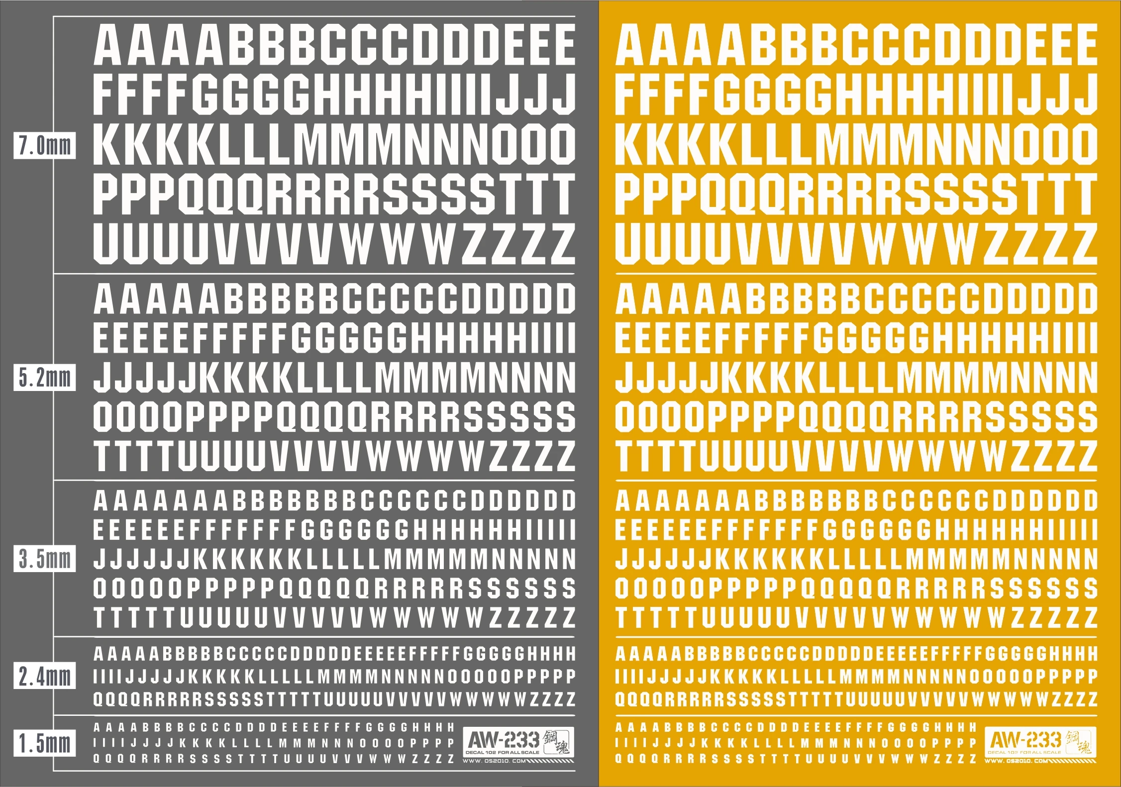 لنماذج عسكرية 4wd MG HG Madworks AW أرقام منزلق المياه الدقيقة ملصق رقمي AW-232 AW-233 AW-234 AW-235 AW062-AW162