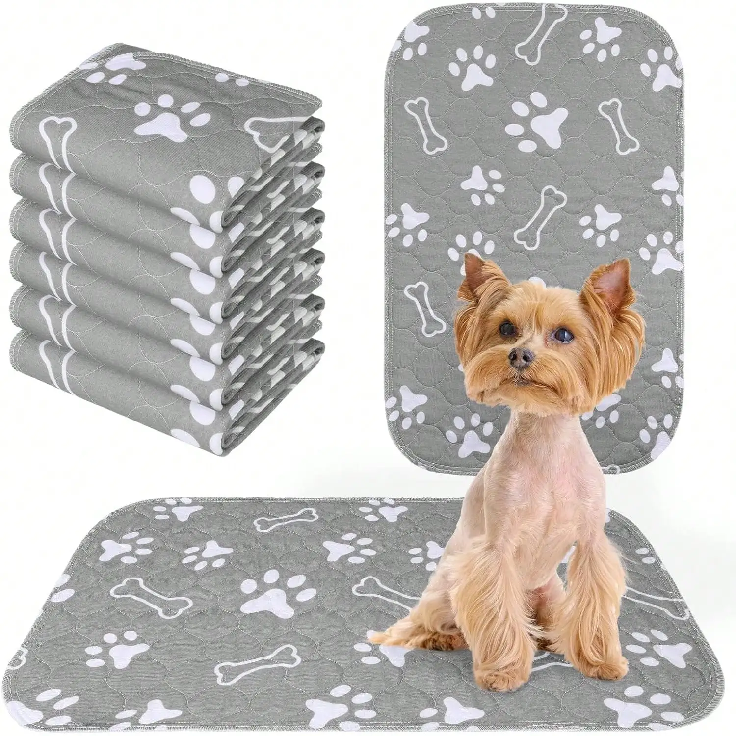 

Washable Pee Pads Dogs, 18'' X 24 Reusable Puppy Pee Pads Absorbent Leakproof Dog Training Pads, 2 Pack Non-Slip Potty Pads Small Medium Dogs Whelping Pads Litter, Pink