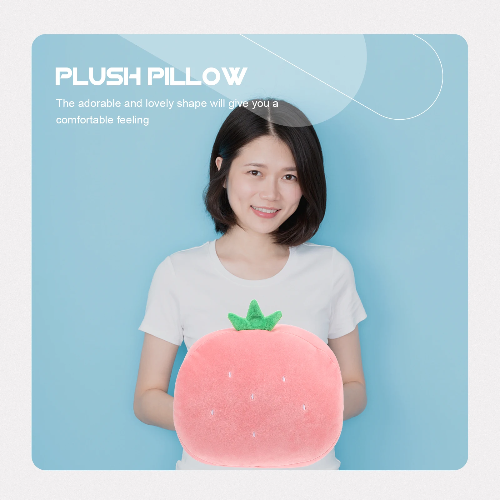 

1Pcs Warm Keeping Cushion Adorable Fruit Shaped Pillow for Home Office Table Back Cushion Decorative Pillow