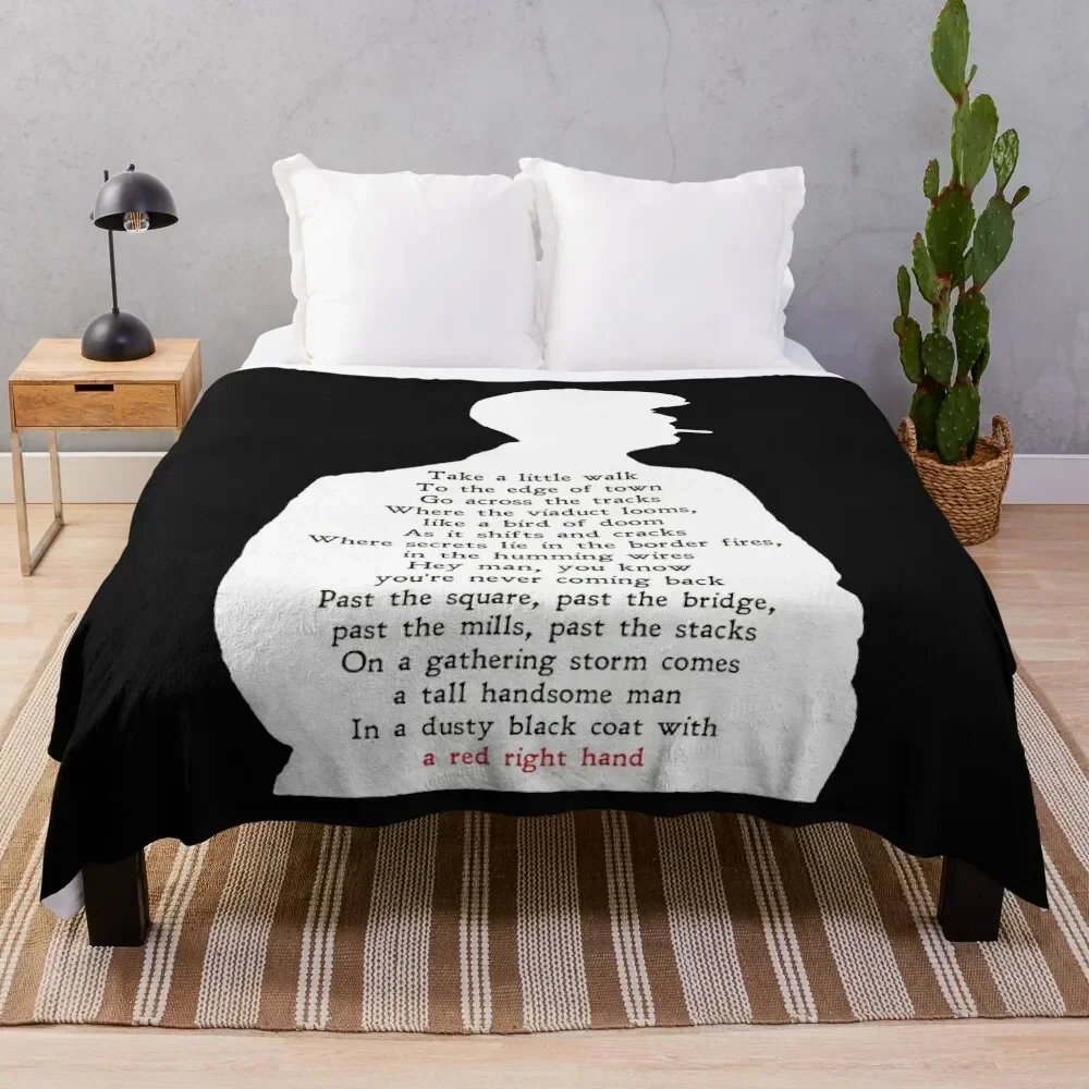 

Peaky Lyrics White Throw Blanket blankets ands Cute Plaid cosplay anime manga Blankets