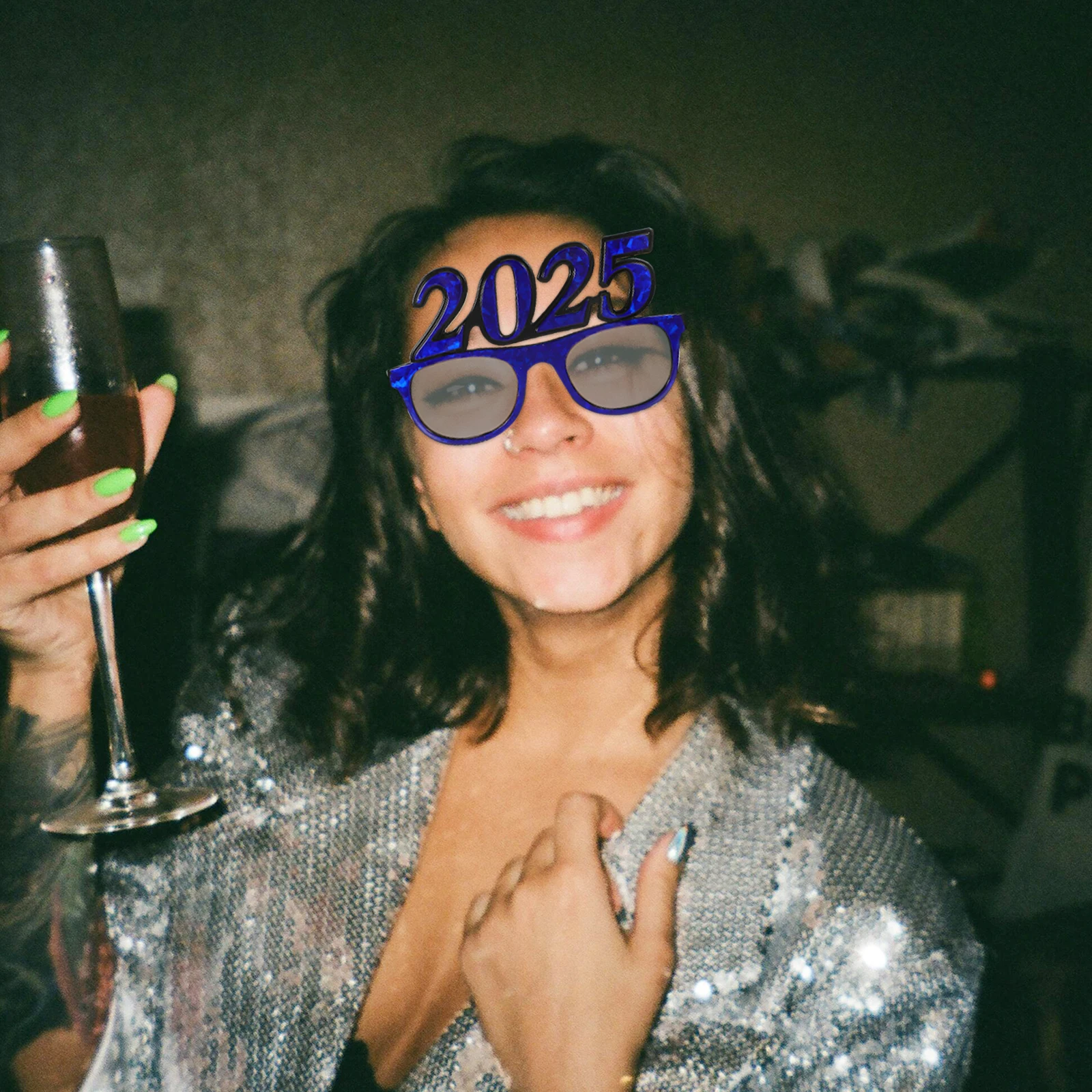 

2025 New Year Eyewear Fun Number Eyeglasses Party Supplies Plastic Photo Props Festival Decoration Party Use Eyewear Dancing