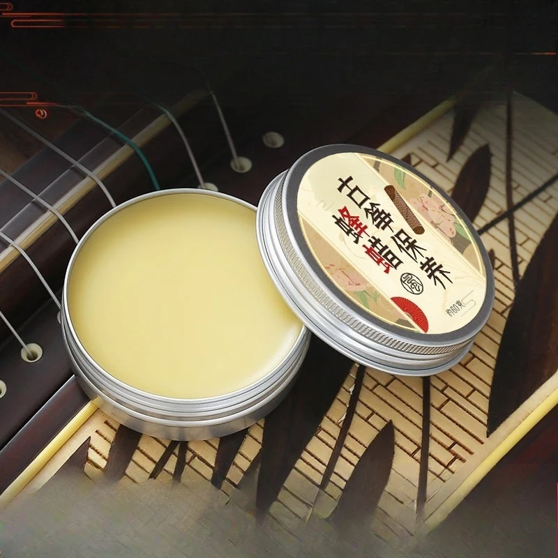 Cera Natural de Cera de Abeja para el Cuidado de Instrumentos, Crema para Pulir, Hidratar, Limpiar y Mantener Guitarras, Pianos, Guzheng y Erhu