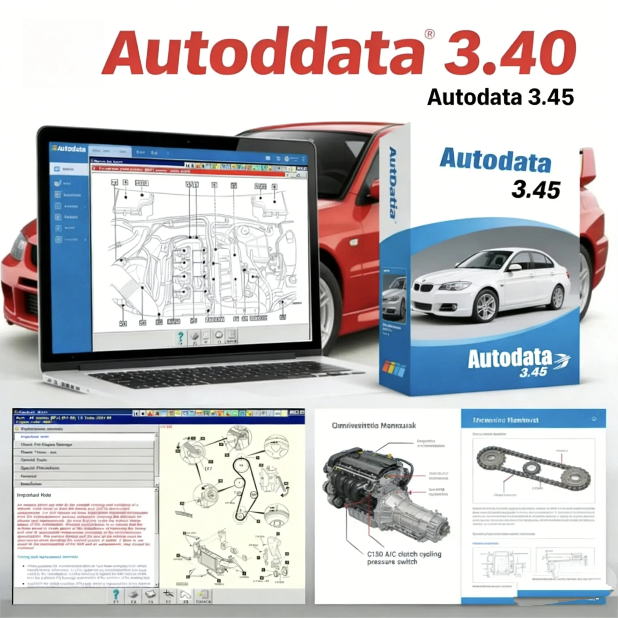 Auto Data 3.45 Multilingual Car Repair Software, Includes Installation Video and Vehicle Wiring Diagrams, Car U