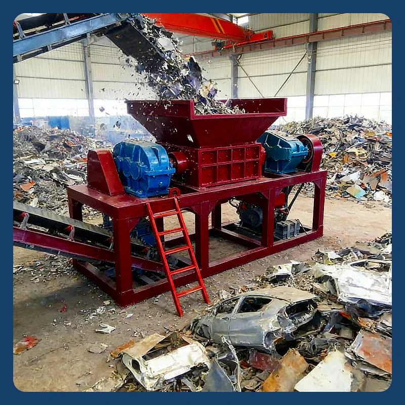 Aluminum Can Industrial Shredder Double Shaft Densifier Beverage Cans Volume Reduction Optimization Smelting Prep Customized