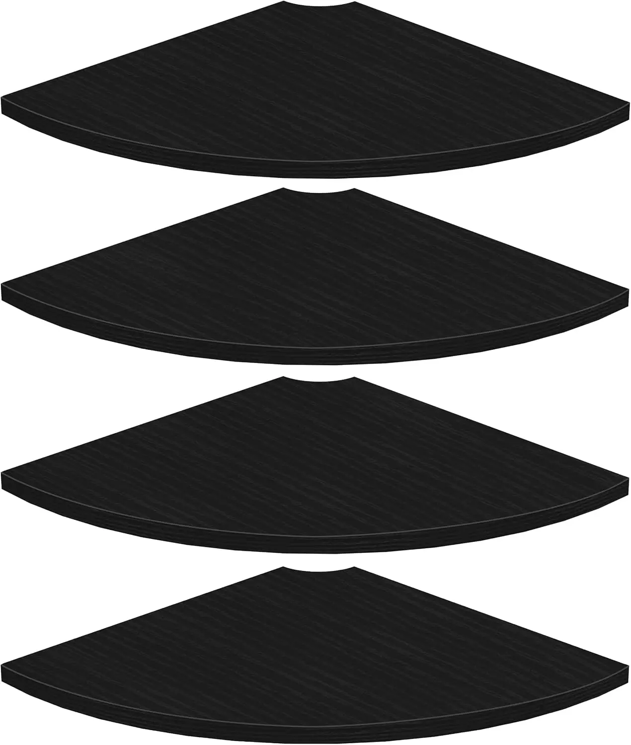 

Corner Shelf Wall Mount, 4 Tier Rounded Corner Floating Shelves, 12 Inch Deep Hanging Corner Shelf Strg, Wood Corner Wall She