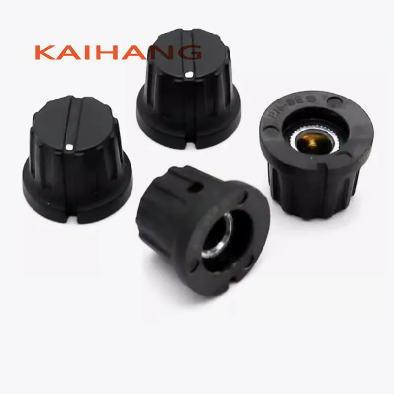 2PCS 20.5*16MM PN-8E bakelite knob cap Electronic instrument switch cap Inner Hole 6.35mm Side screw fixation