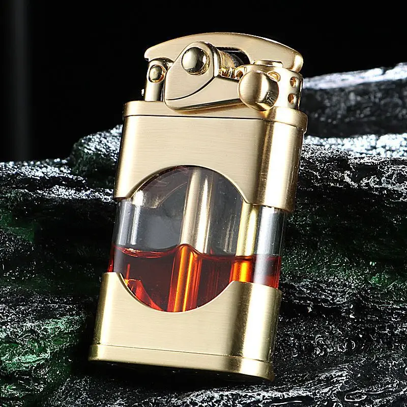 Zorro Transparent Windproof Lighter Creative Ejection Rocker Open Flame Lighter Men's Cigarette Accessories Gift Wholesale