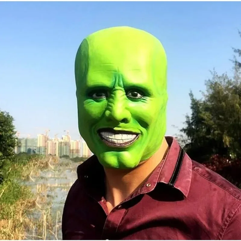 Green Masks Jim Carrey Movie Novelty Monster Carry Latex Cosplay Mask Halloween Masquerade Party Costume Fancy Dress Accessories
