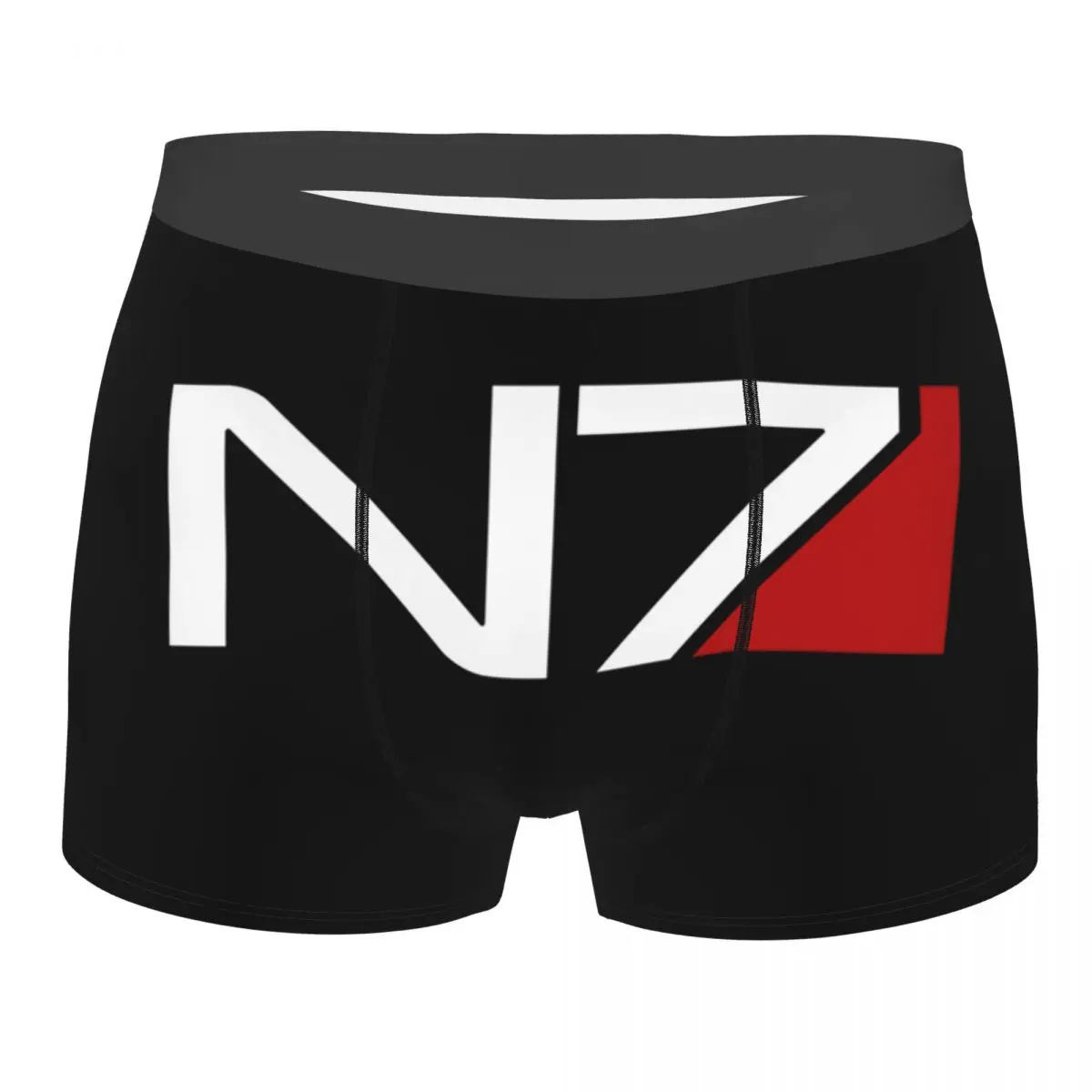 

Custom Male Fashion Video Game Mass Effect N7 Underwear Boxer Briefs Breathable Shorts Panties Underpants