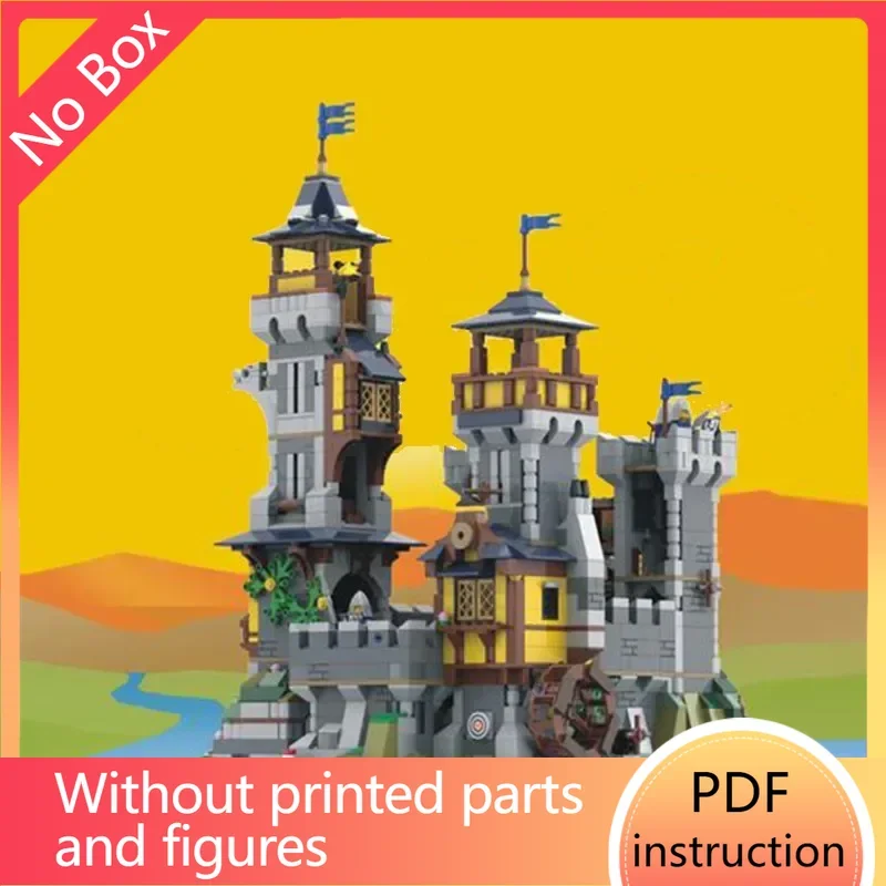 

Детские кирпичи замок средневековые игрушки строительные блоки кирпичи черный замок блоки moc архитектура для детей набор черный замок кирпичи