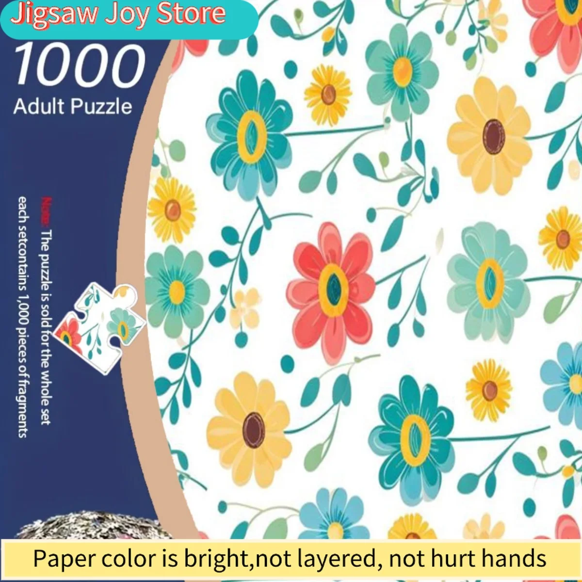 

A Jigsaw Puzzle for Adults Featuring a Vibrant Floral Design with Colorful Blooms And Green Foliage. Ideal for Lovers, It Mak