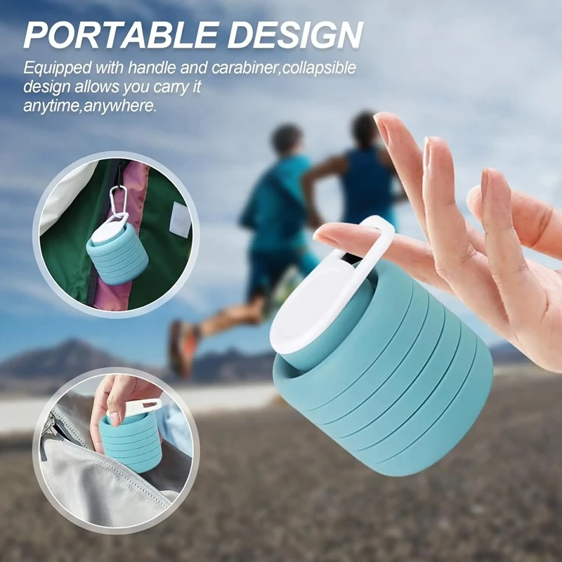 

Portable Outdoor Folding Water Cup Large-capacity Travel Sports Water Bottle Outdoor Cycling Retractable Mini Silicone Water Cup
