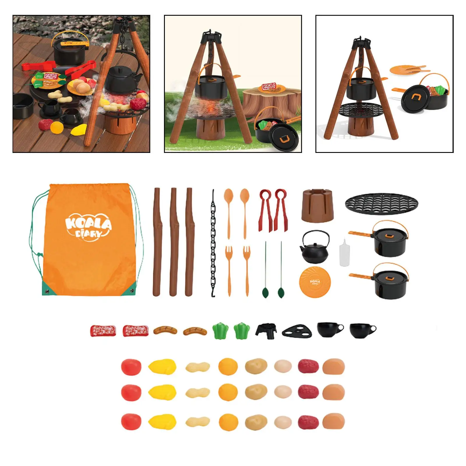 Camping Tea Party Speelgoed Set Montessori Keukenspeelgoed voor Meisjes Vakantiecadeaus