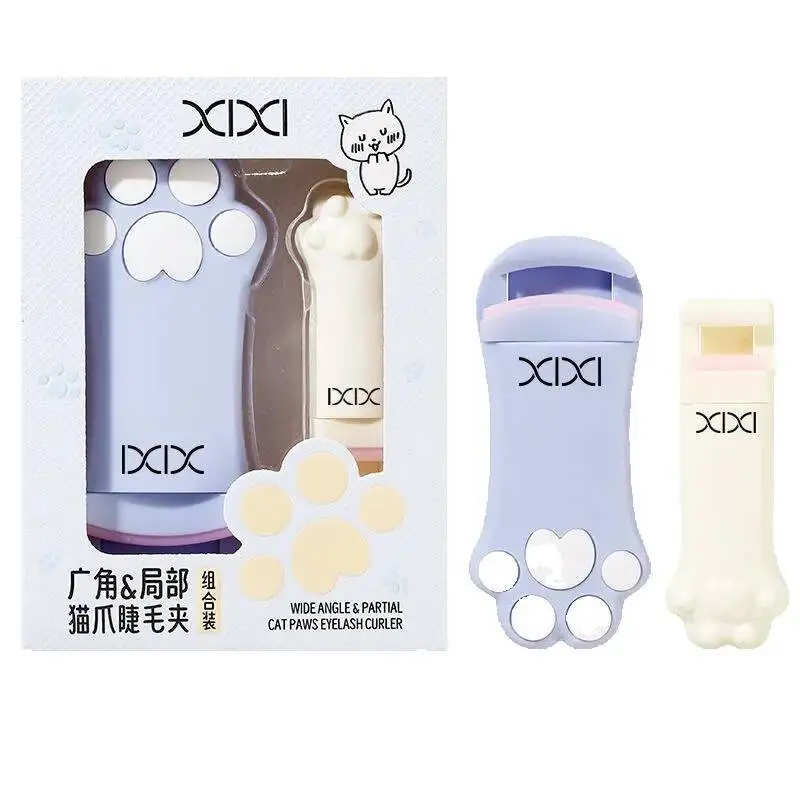 

XIXI Wide Angle Partial Cat Paw Eyelash Curler Blue Box Set One Clip Curl Long-Lasting Styling For Beginners And Makeup Artists