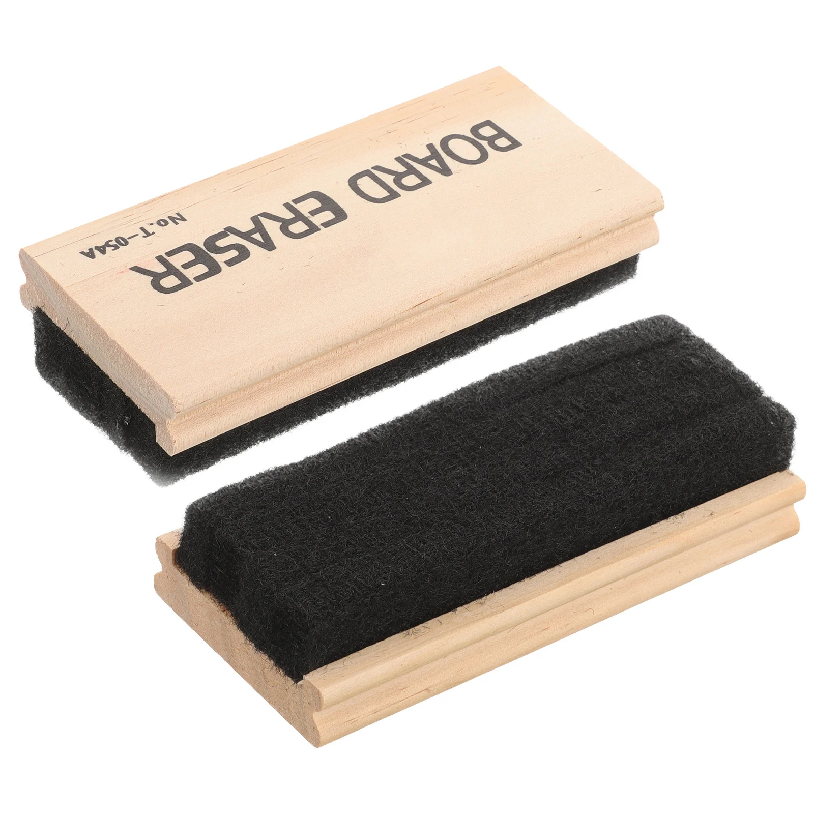

2pcs Wooden Blackboard Eraser Thickened Wool Brush For Classroom School Office Home Chalkboard Cleaning Dry Eraser Display Sign