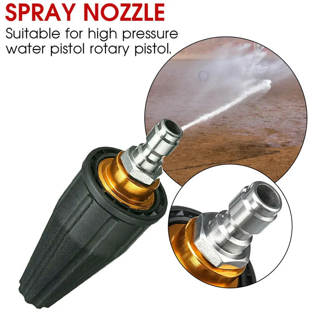 

Rotating Turbo Nozzle Release Rotating Spray Stainless Steel&copper 0.27in Turbine Washer Jet 105*40mm 3600PSI