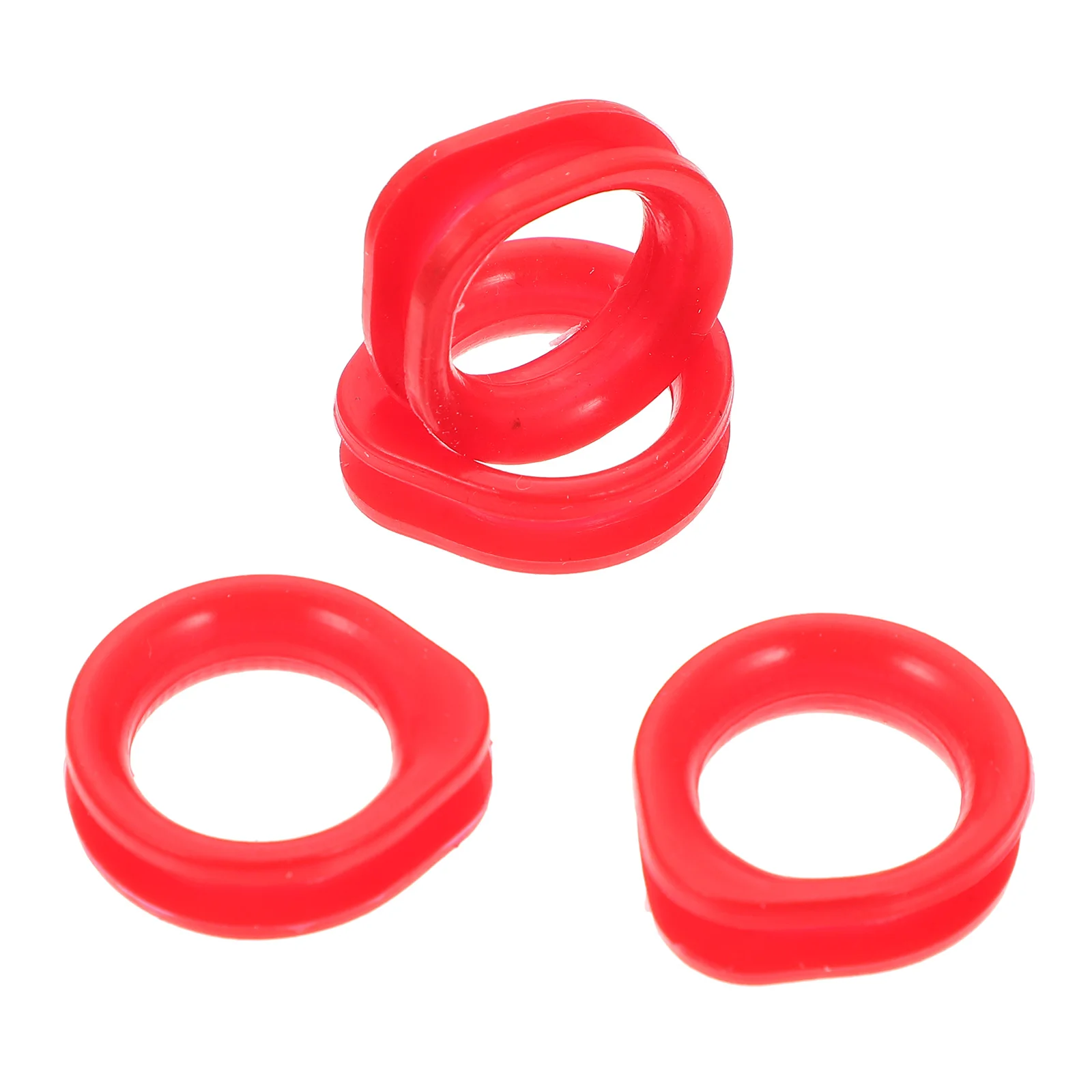 4 قطعة سيليكون مقص خواتم الاصبع المضادة للانزلاق حامي مرن للتهيأ قص الشعر المقصات مريح يده غطاء حلقة #3