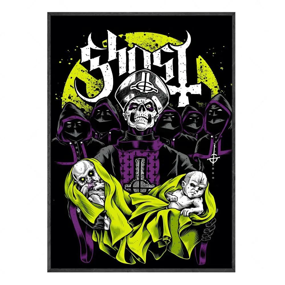 Ghost Swedish Band Painting Calligraphy Poster Print Modern Decor Room Home Decor Canvas Art Pictures Home For Living Room