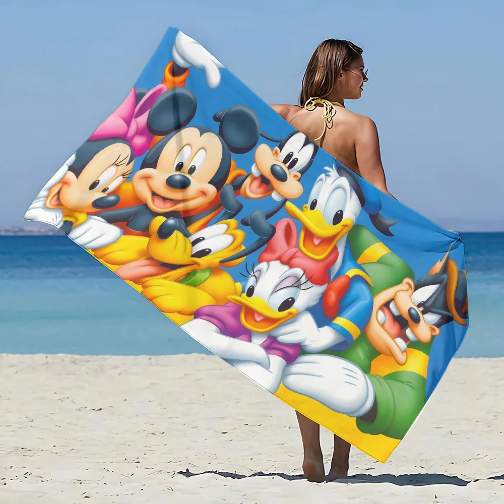 Disney Mickey Beach Towel Microfiber Sand Free Quick Dry Soft Sandproof Pool Towels Gift for Women Travel Gym Shower Camping