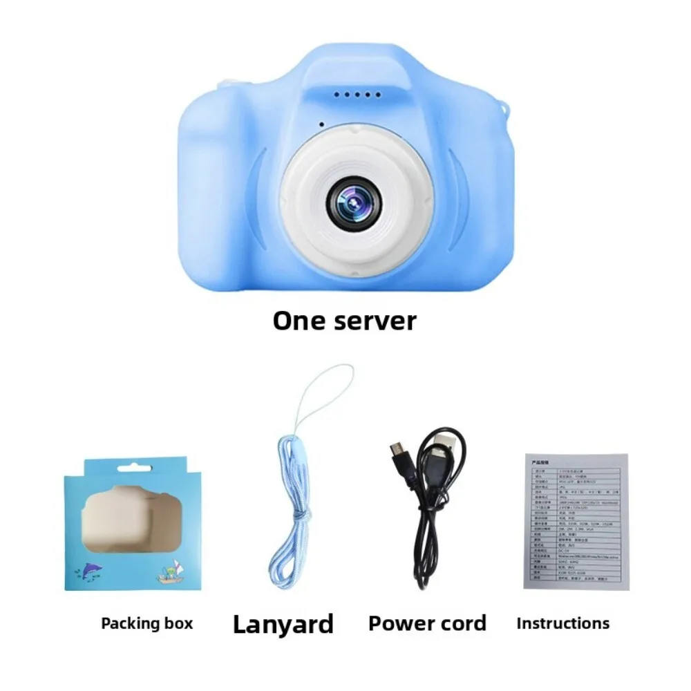 Kids Cartoon Style HD Digital Electronic Camera Dual Screen Single Lens for Children Photography Learning and Fun Gift Activity