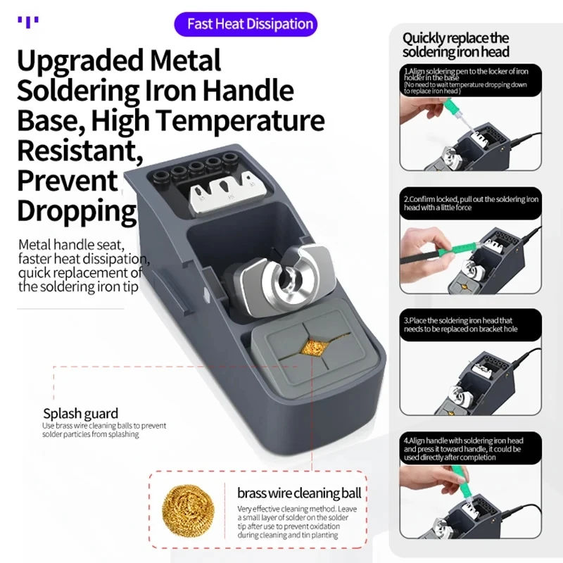 JCID AIXUN T3B محطة لحام ذكية مع T115/T210 مقبض لحام الحديد نصائح لوحة دارات مطبوعة كهربائية مصلحة الارصاد الجوية بغا منصة إصلاح