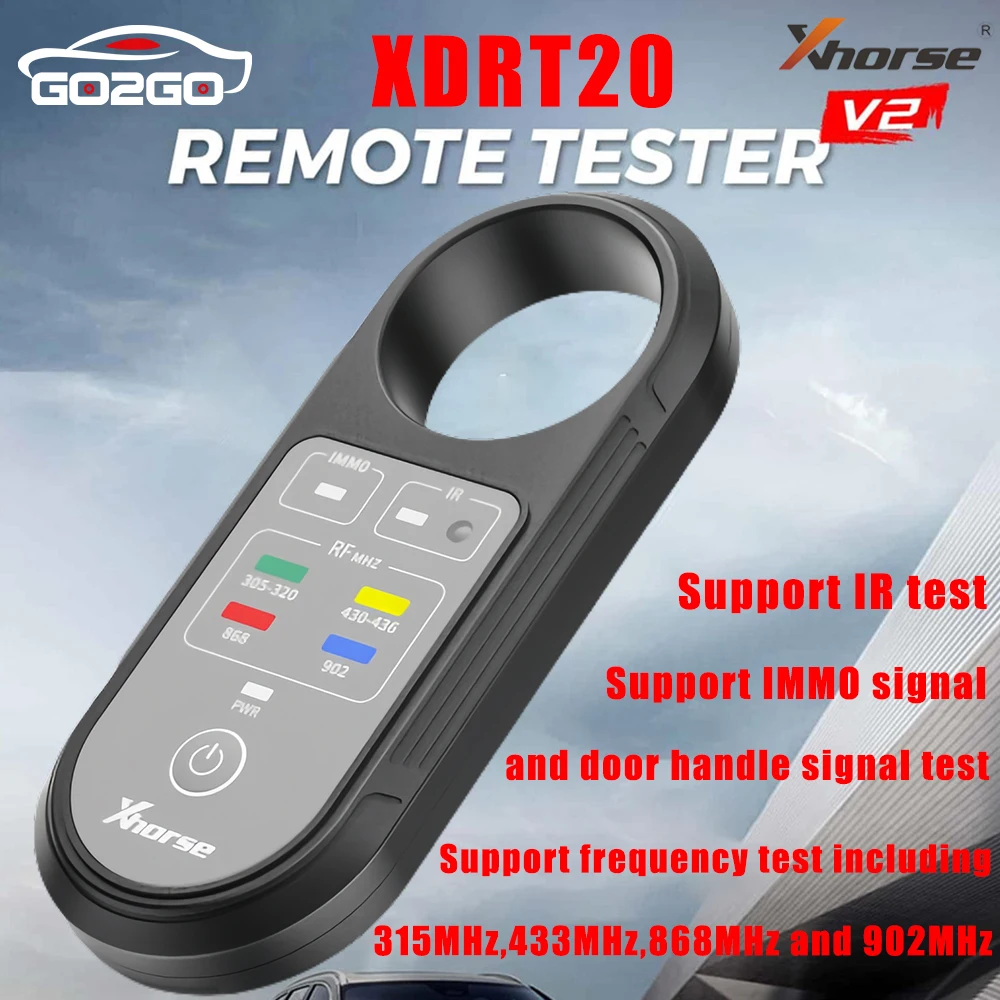 Xhorse XDRT20 V2 Remote Tester VVDI Tools Frequency Tester Infrared Signal Detection Support 315/433/868/902Mhz All Car Key