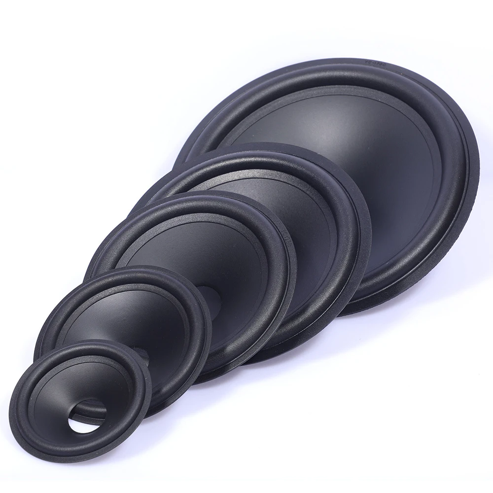 

3-12 Inch Speaker Cone with Rubber Edge Matte Diaphragm Repair Part Dust Cap Included Paper Woofer Cone for Speaker
